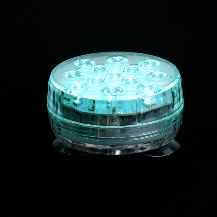 Светильник подводный с ПДУ, 13 LED, 4 Вт, IP68, RGB, таймер, от батареек 3*AAA (не в компл.)