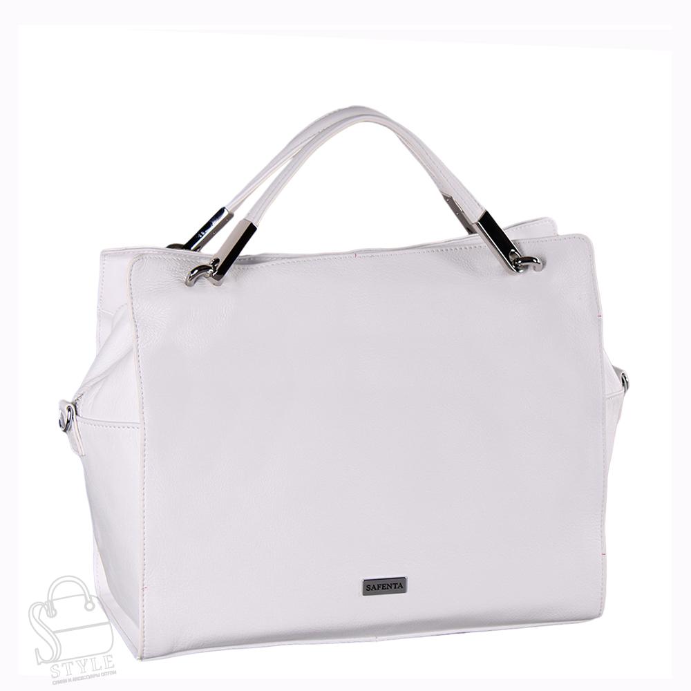 Сумка женская кожаная 98040 white Velina Fabbaino-Safenta/30
