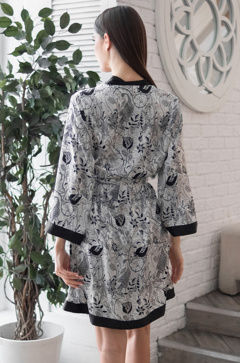 1298р 2198р Charline 4093 Короткий халат-кимоно Mia-Amore