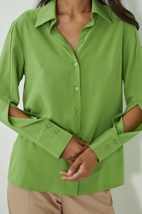 Ст.цена 1690р 67516 Блуза. Уцененный товар зелёный