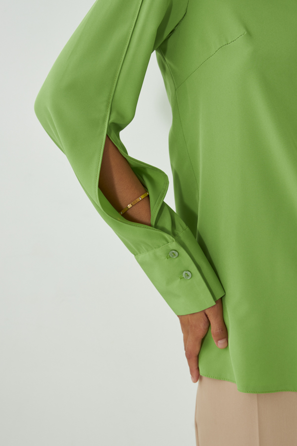 Ст.цена 1690р 67516 Блуза. Уцененный товар зелёный