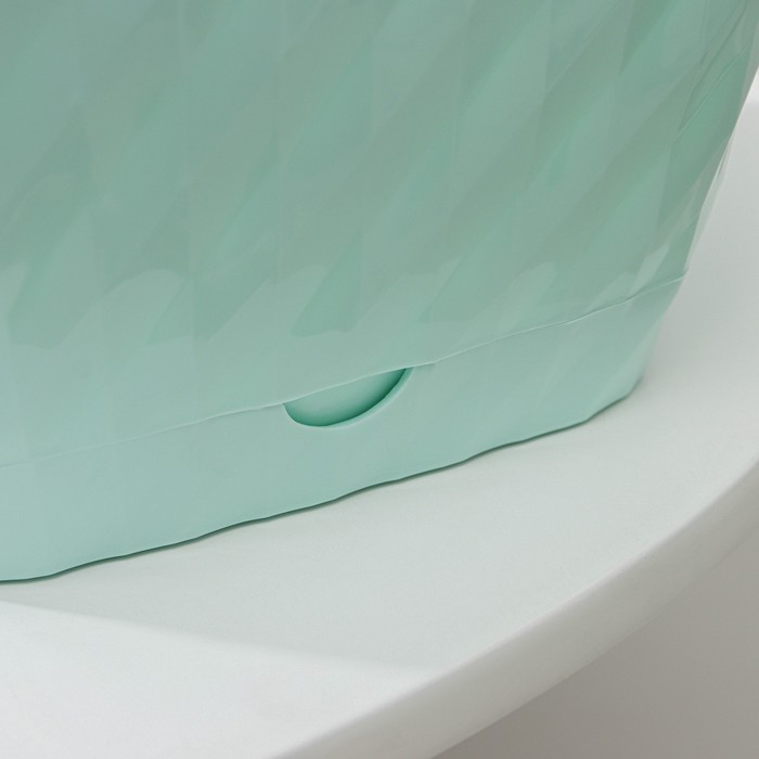 Горшок для цветов с поддоном «Классика», 2 л, пластиковый, цвет мятный