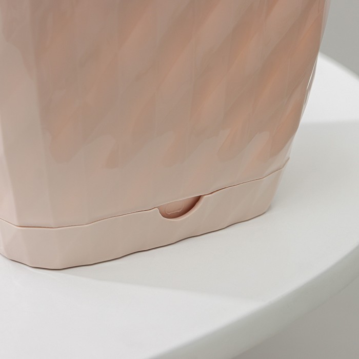 Горшок для цветов с поддоном «Классика», 1 л, бежевый