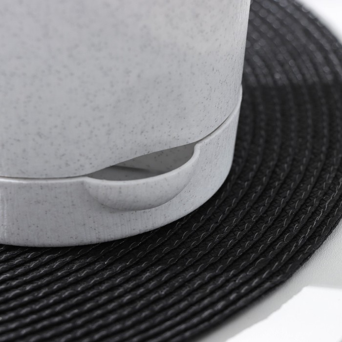 Горшок для цветов с прикорневым поливом «Альянс», 1 л, d=13 см, h=12 см, пластиковый, цвет мрамор