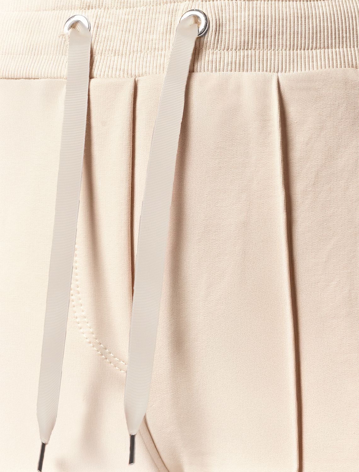 Брюки из эластичного футера D44.143 бежевый