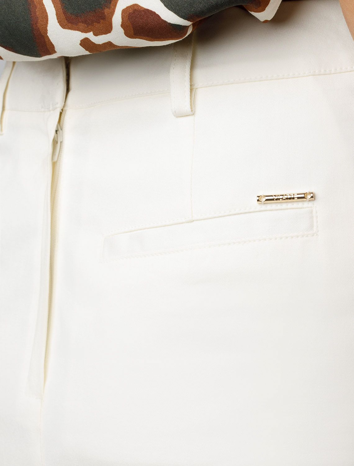 Юбка-миди из хлопка с разрезом D26.182 белый