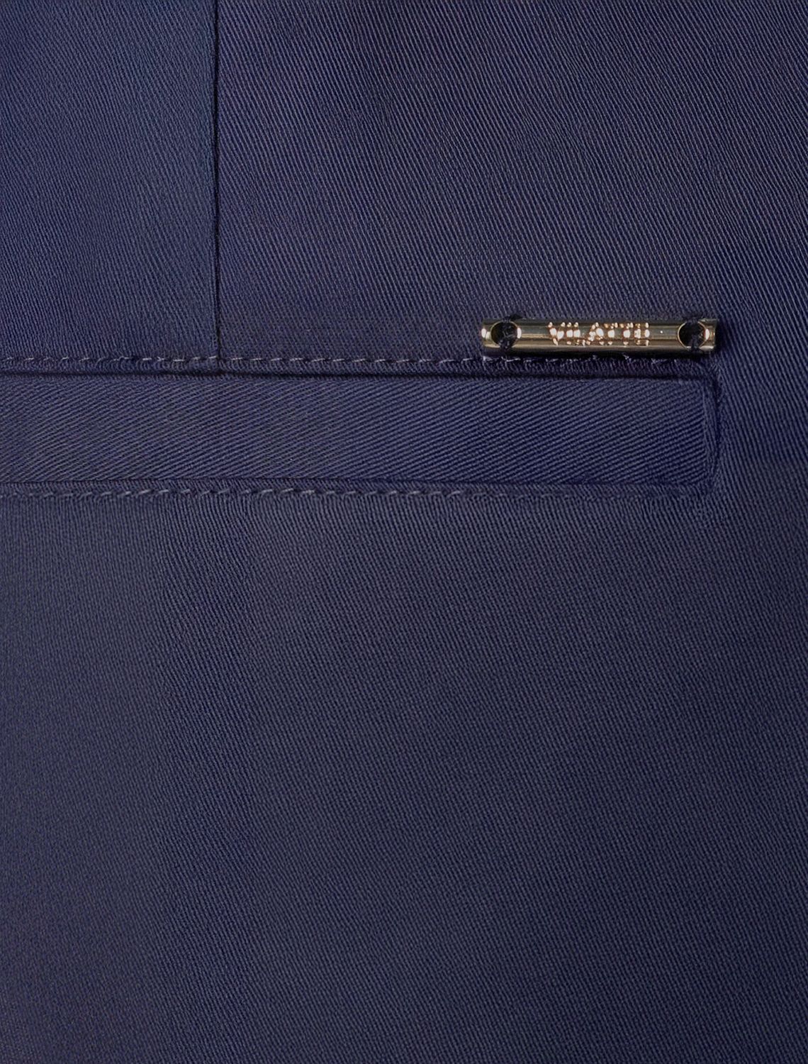 Юбка-миди из хлопка с разрезом D26.182 синий