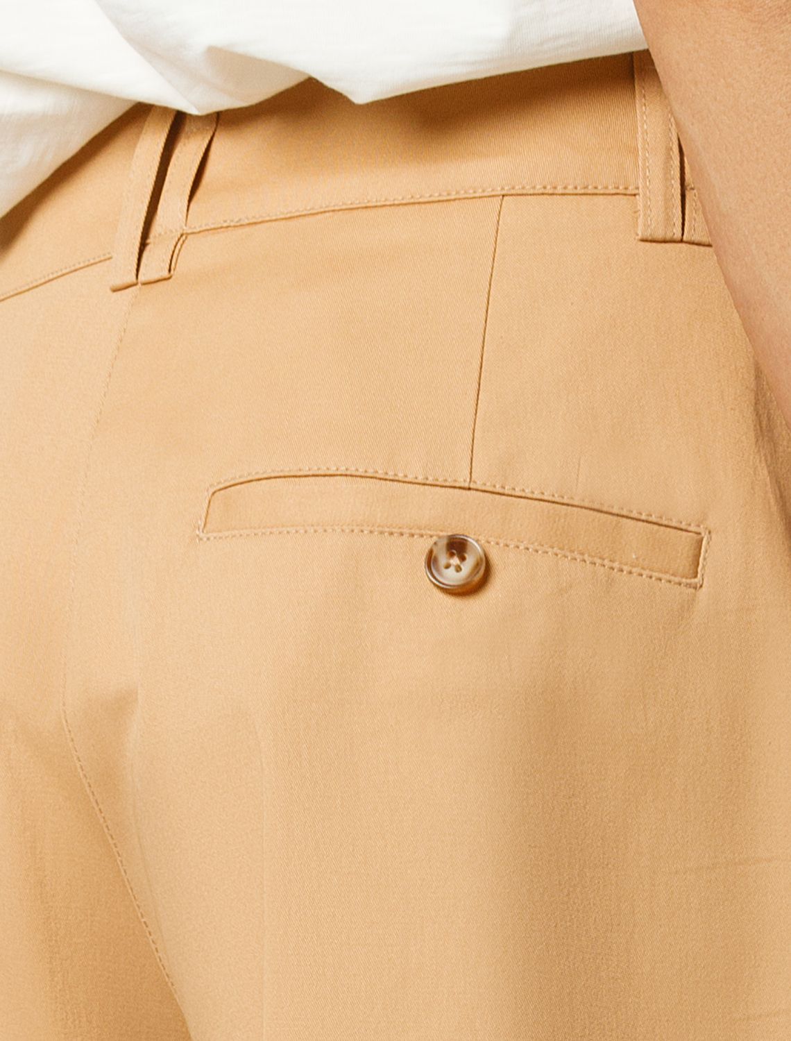 Брюки-палаццо из хлопка с защипами D24.268 темно-бежевый