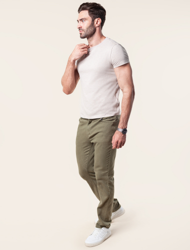Футболка slim fit  из премиального хлопка с эффектом меланж
