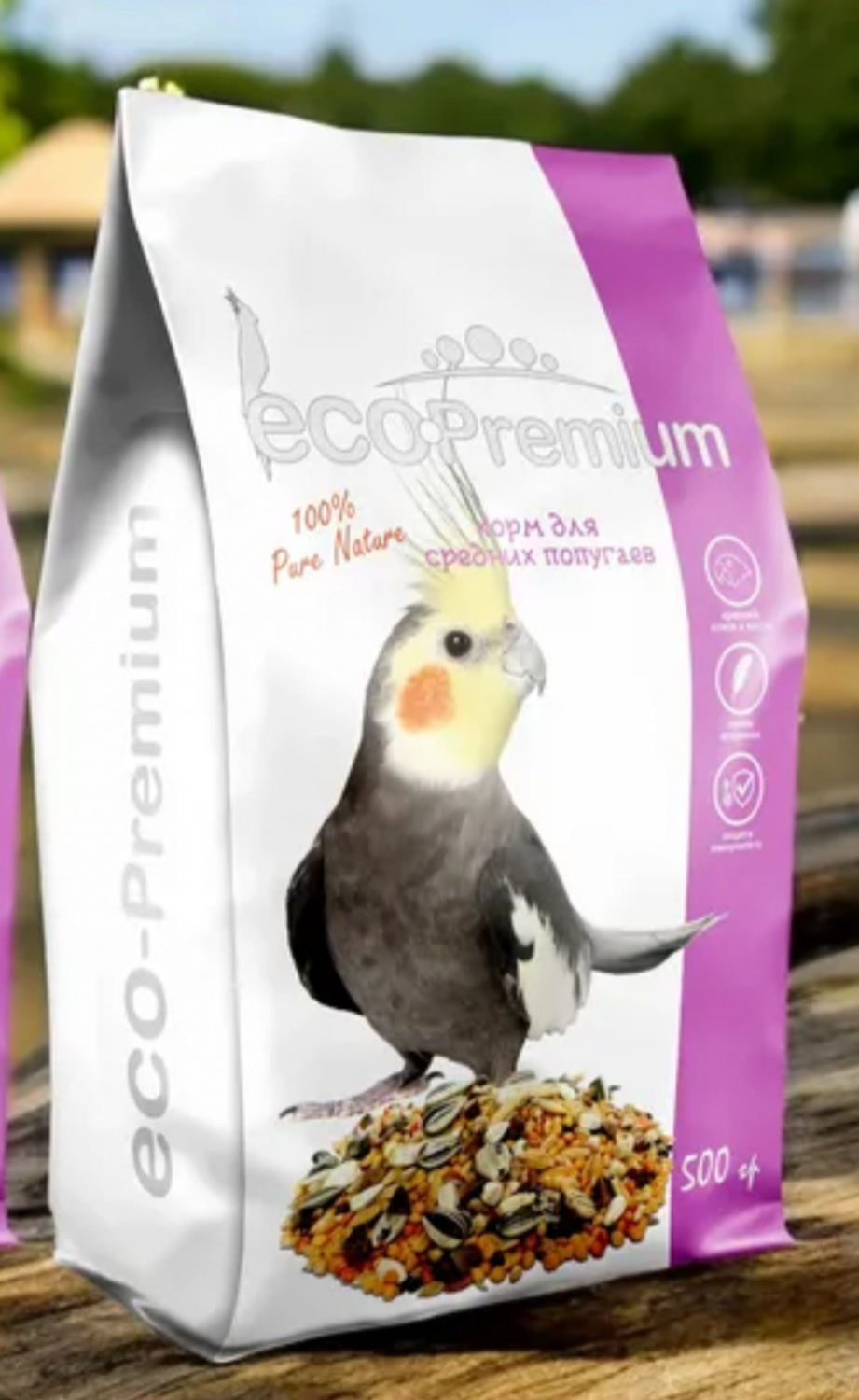 ECO Premium Корм для средних попугаев. Основной рацион, 500 г
