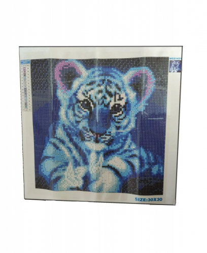 Алмазная мозаика картина стразами Тигрёнок, 30х30 см