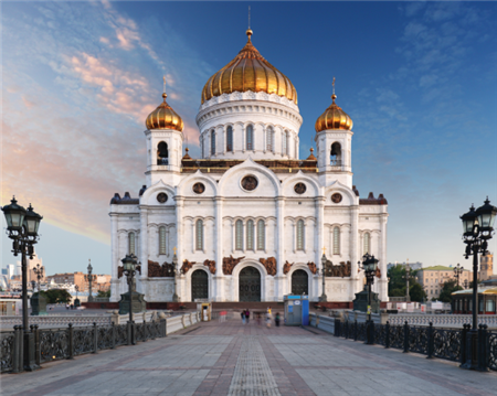 Алмазная мозаика картина стразами Храм Христа Спасителя, 40х50 см