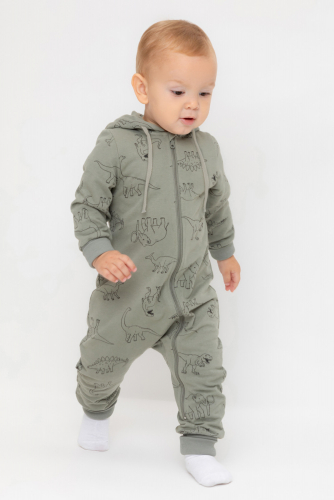 Crockid Комбинезон КР 6545 зеленый чай, динозавры к552 Crockid