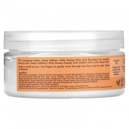 SheaMoisture, детский крем с маслом для вьющихся волос, кокос и гибискус, 170 г (6 унций)