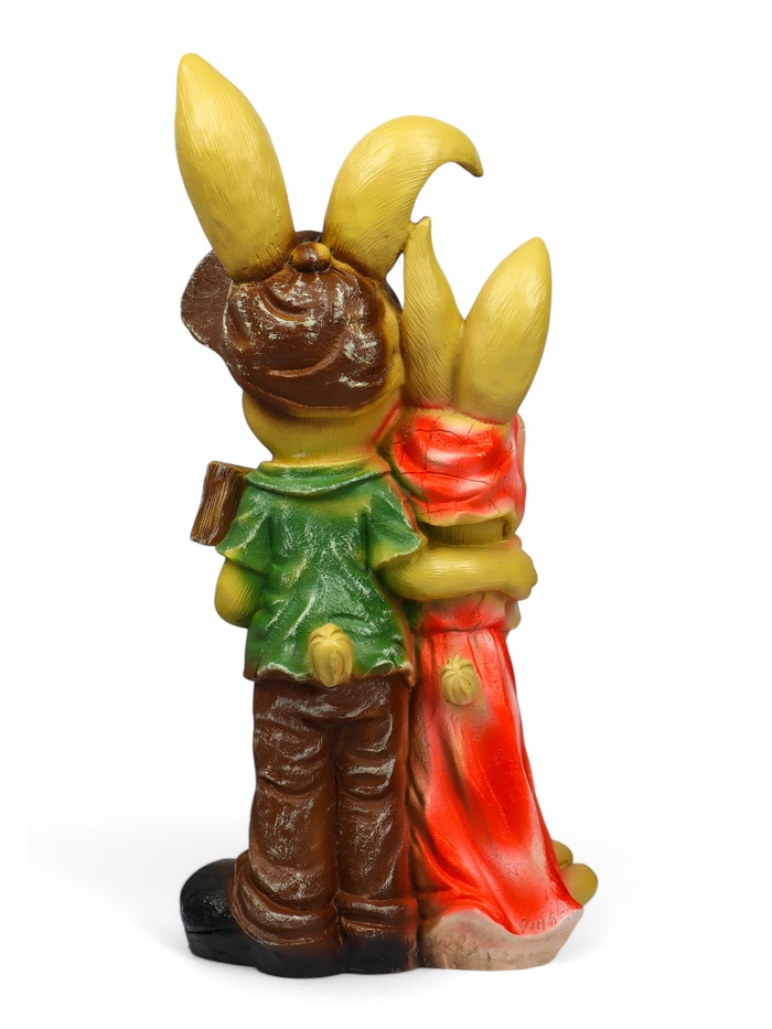 Садовая фигура из полистоуна «Зайчики», 48×11×23 см