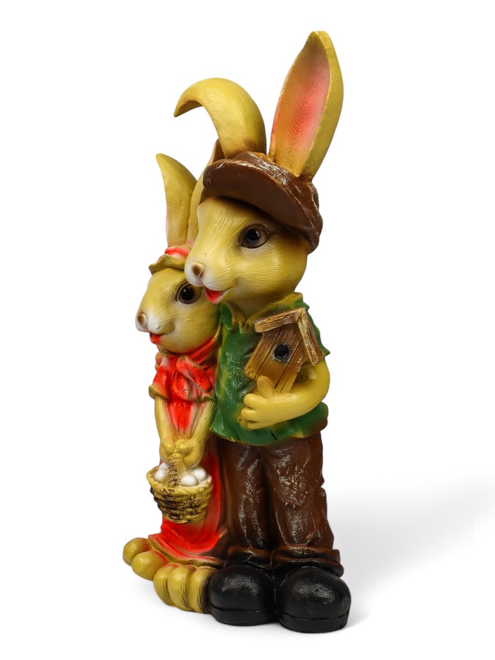 Садовая фигура из полистоуна «Зайчики», 48×11×23 см