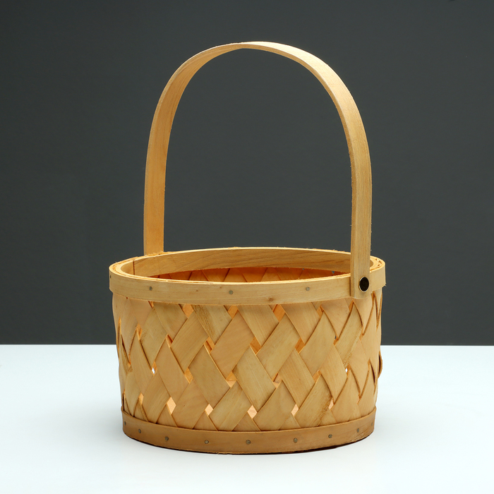 Корзина плетёная, секвойя, 20×12/26.5 см, натуральный