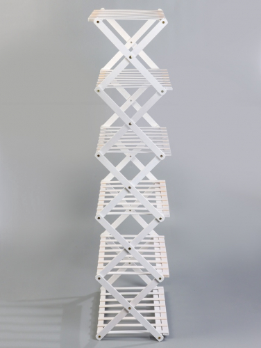 Подставка для цветов Greengo, 6 полок, 50×25×110 см, напольная, бамбук, белая