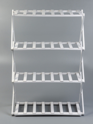 Подставка для цветов Greengo, 4 полки, 50×25×68 см, напольная, бамбук, белая