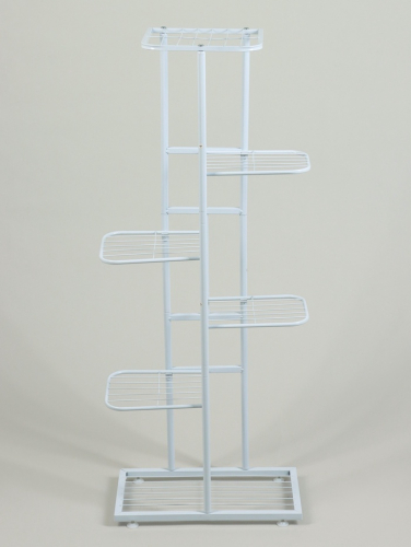 Подставка для цветов Greengo, 6 полок, 44×22×105 см, напольная, металл, белая
