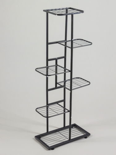 Подставка для цветов Greengo, 6 полок, 44×22×105 см, напольная, металл, тёмно-серая