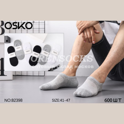 OSKO МУЖСКИЕ СЛЕДКИ СИЛИКОНОВЫЙ ЗАДНИК (СЕТКА) B2398
