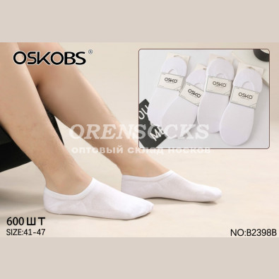 OSKO МУЖСКИЕ СЛЕДКИ СИЛИКОНОВЫЙ ЗАДНИК (СЕТКА) B2398A