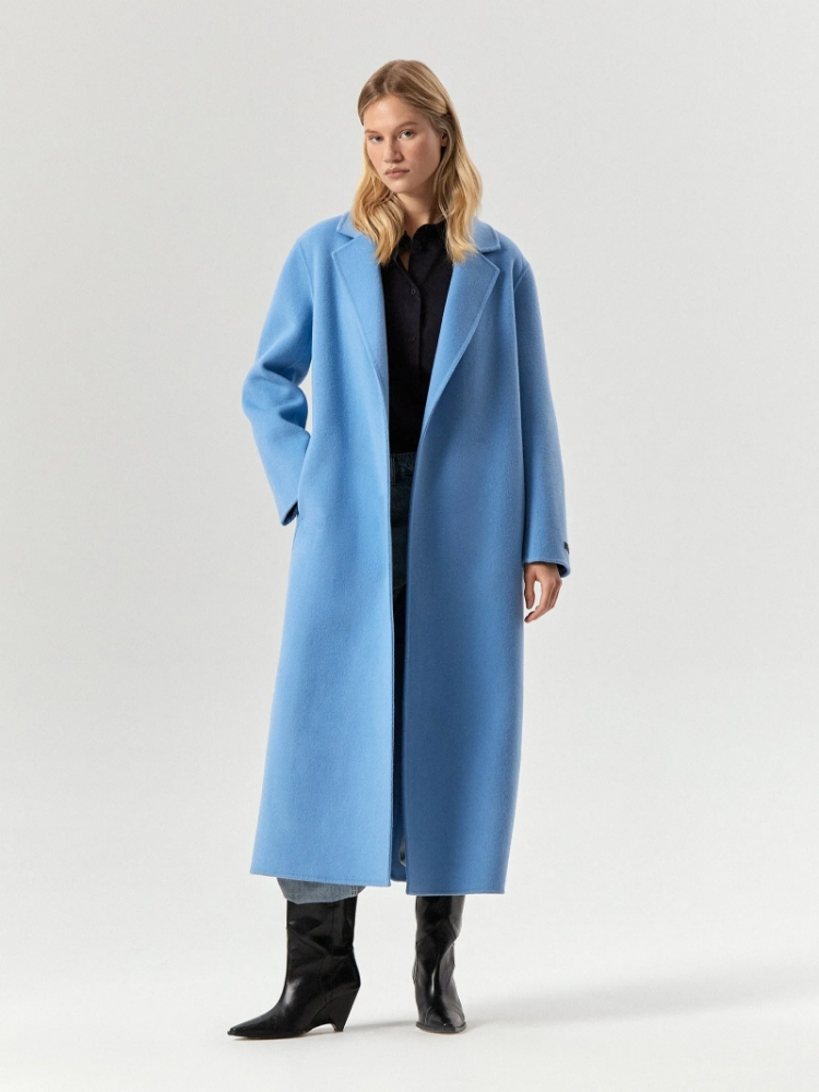 Пальто-халат из шерсти ,
80% шерсть, 20% нейлон ,