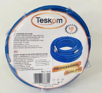 TESKOM Армированный воздушный шланг D9×12mm длина 10м, евростандарт
