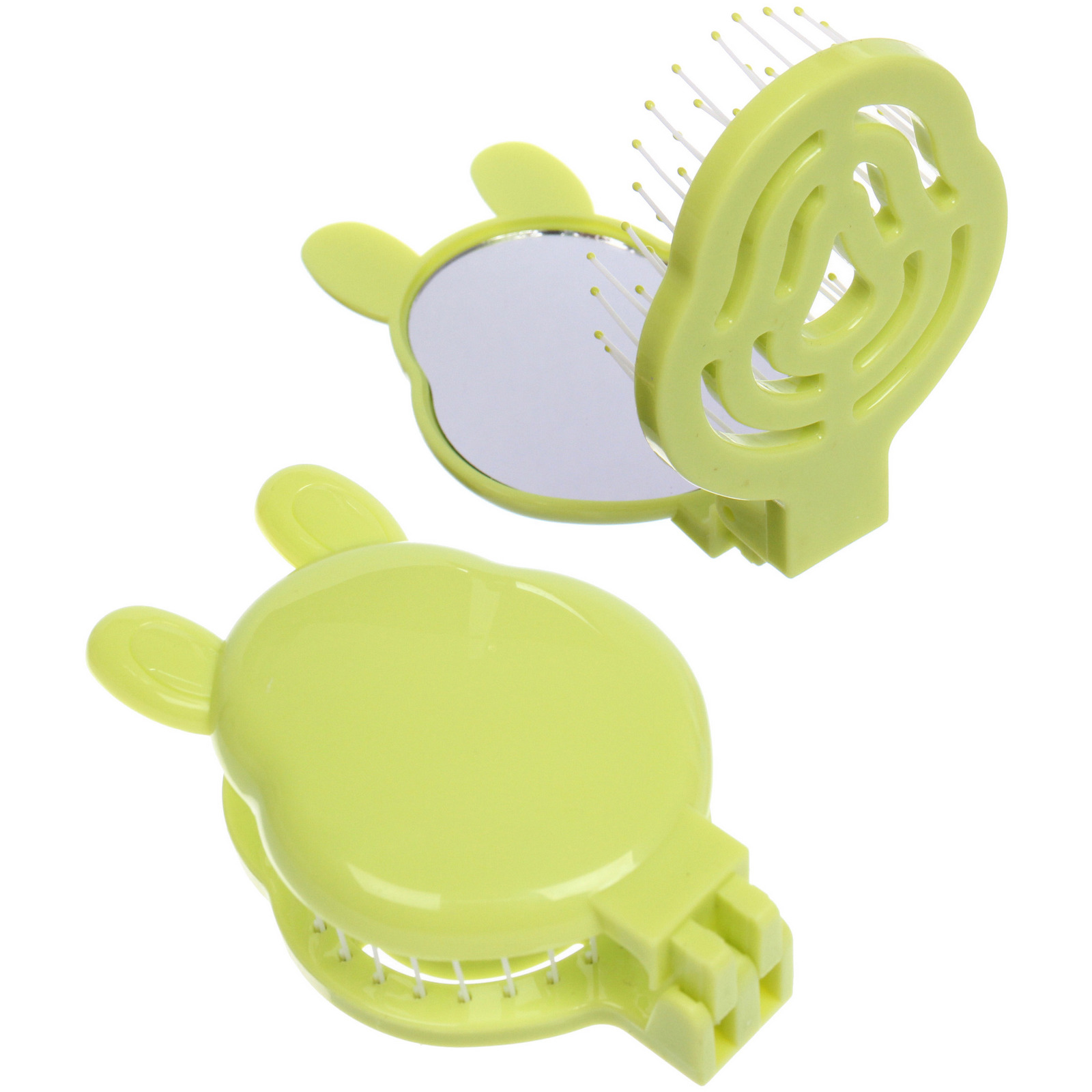 Расчёска массажная складная с зеркалом