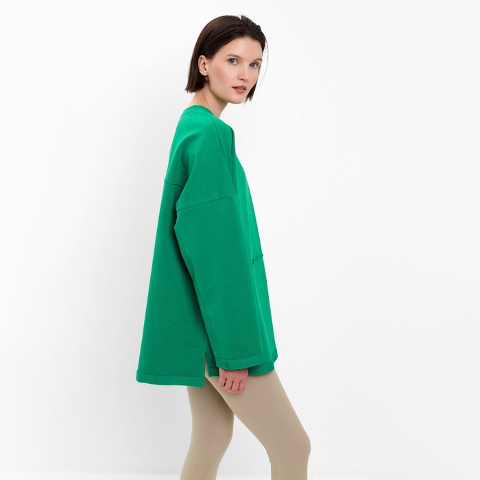 Свитшот женский MINAKU: Casual collection цвет зелёный, р-р 50