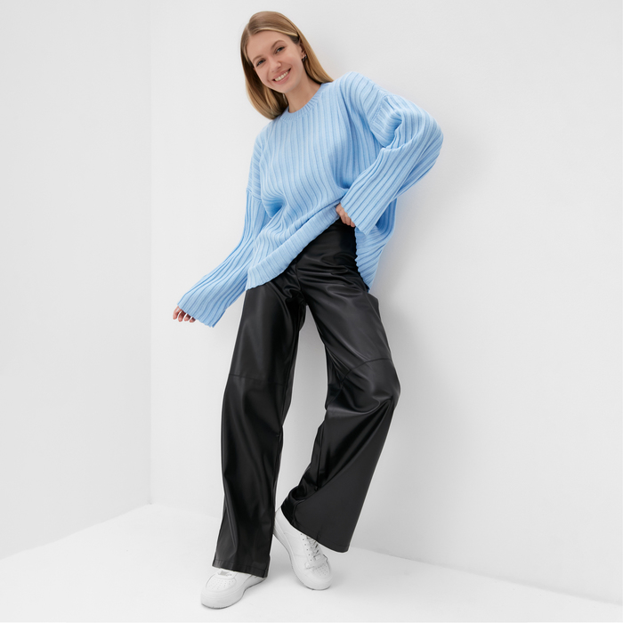 Джемпер вязаный женский MINAKU:Knitwear collection цвет голубой, р-р 54-56