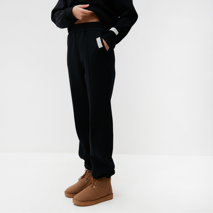 Джоггеры женские MIST Cozy style, чёрный, размер 46
