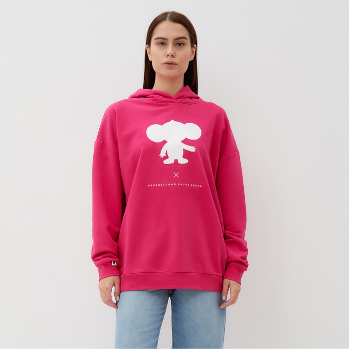 Толстовка женская KAFTAN Чебурашка размер 52-54, розовый