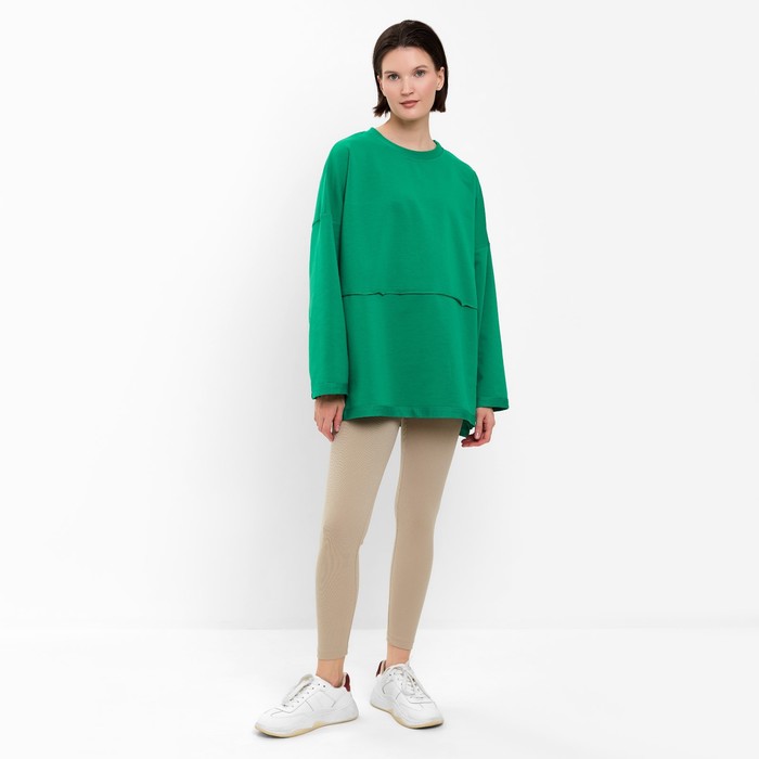 Свитшот женский MINAKU: Casual collection цвет зелёный, р-р 50