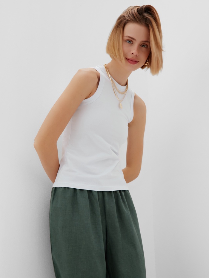 Брюки женские oversize MINAKU: MINAKU: Safari цвет зеленый, размер 42