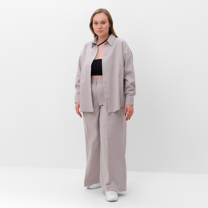 Рубашка женская MIST plus-size, р. 58, бежевый