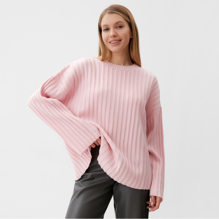 Джемпер вязаный женский MINAKU:Knitwear collection цвет розовый, р-р 54-56