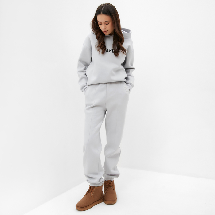 Джоггеры женские MIST Cozy style, серый, размер 50