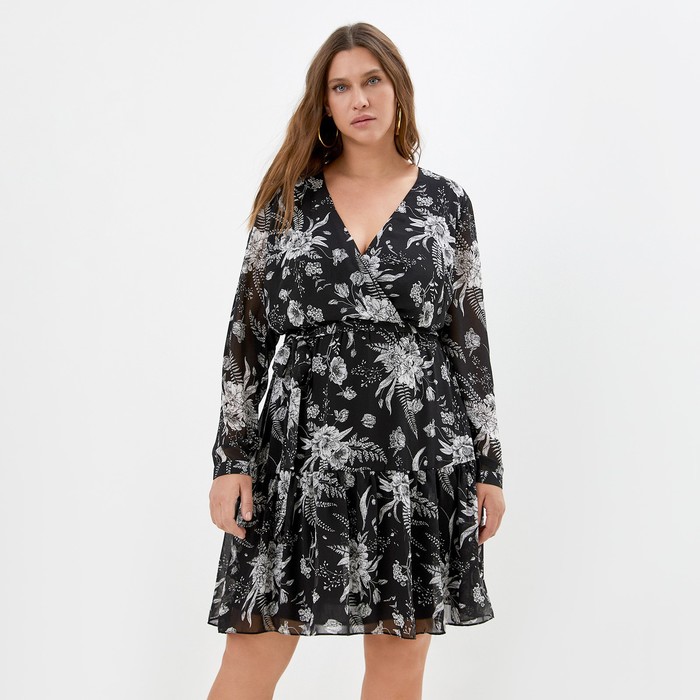 Платье женское MIST plus-size, р.56, черный
