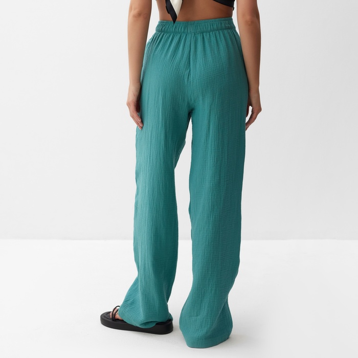 Брюки женские, свободного кроя MIST Muslin размер XS, цв. бирюзовый