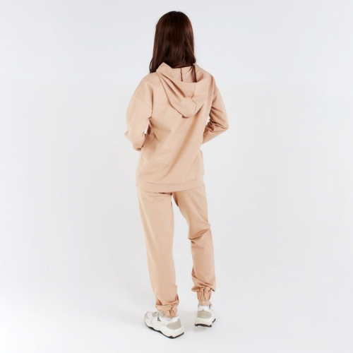 Костюм женский (худи, брюки) MINAKU: Casual Collection цвет песочный, размер 48