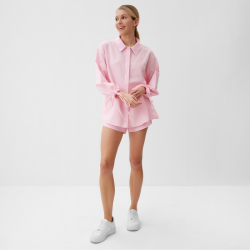 Костюм женский (рубашка, шорты) MINAKU: Casual Collection цвет розовый, размер 42