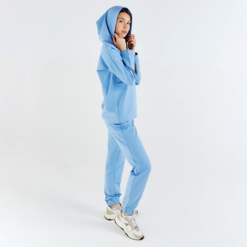 Костюм женский (худи, брюки) MINAKU: Casual Collection цвет голубой, размер 42