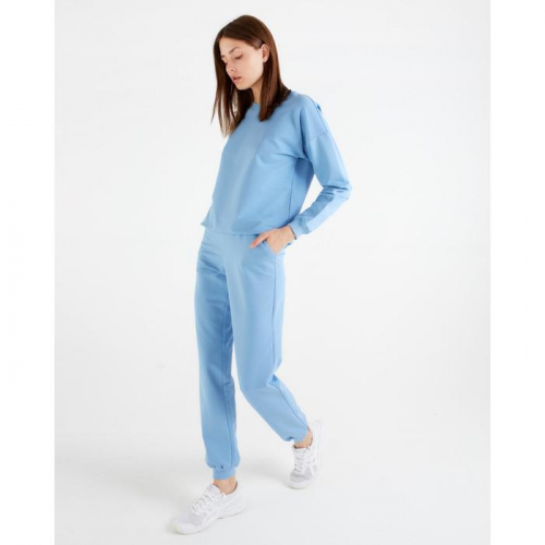 Костюм женский (свитшот, брюки) MINAKU: Casual Collection цвет голубой, размер 52