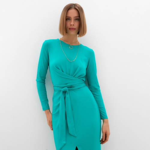Платье женское MINAKU: Green trend цвет бирюзовый, р-р 48