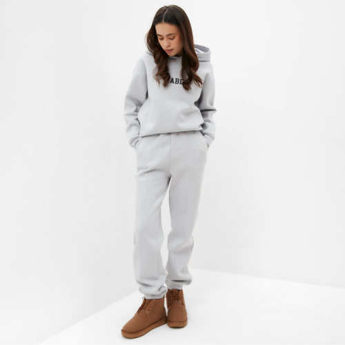 Джоггеры женские MIST Cozy style, серый, размер 42