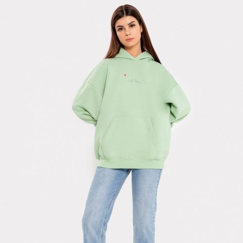 Толстовка женская НАЧЁС, цвет салатовый, размер 50 (XL)