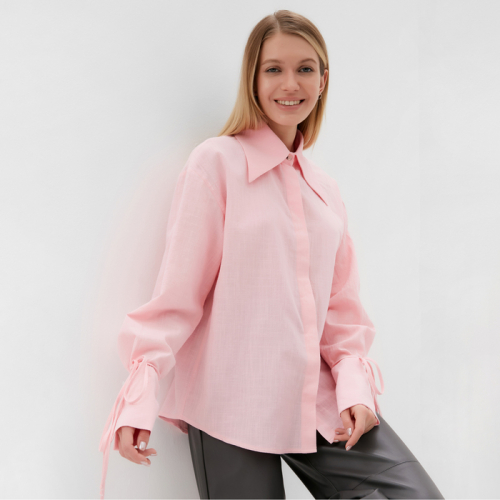 Рубашка женская MINAKU: Casual Collection цвет розовый, р-р 52