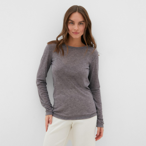Лонгслив женский KAFTAN: Basic line, серо-фиолетовый, размер 48-50